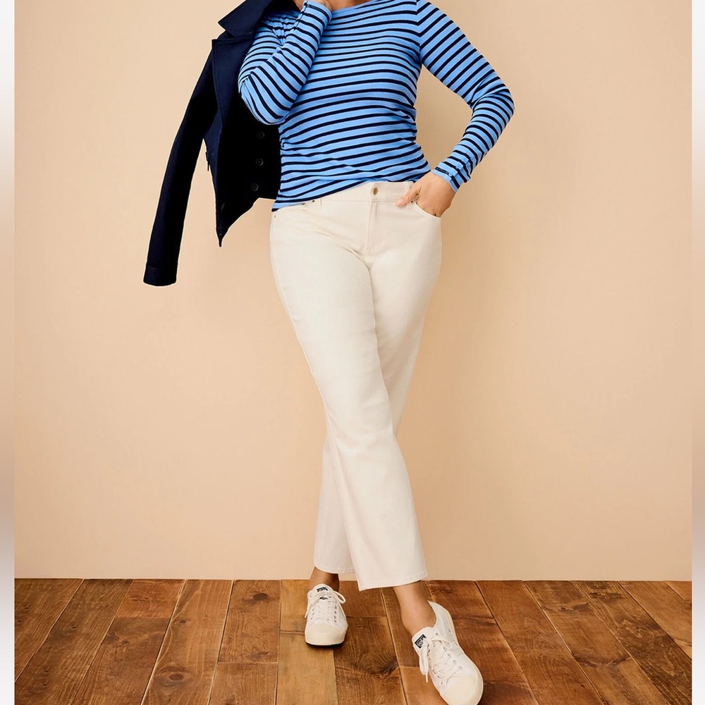 Talbots Stovepipe Ankle Jean - Light Ecru